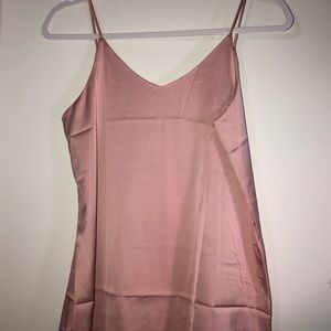 Silky pink spaghetti strap top